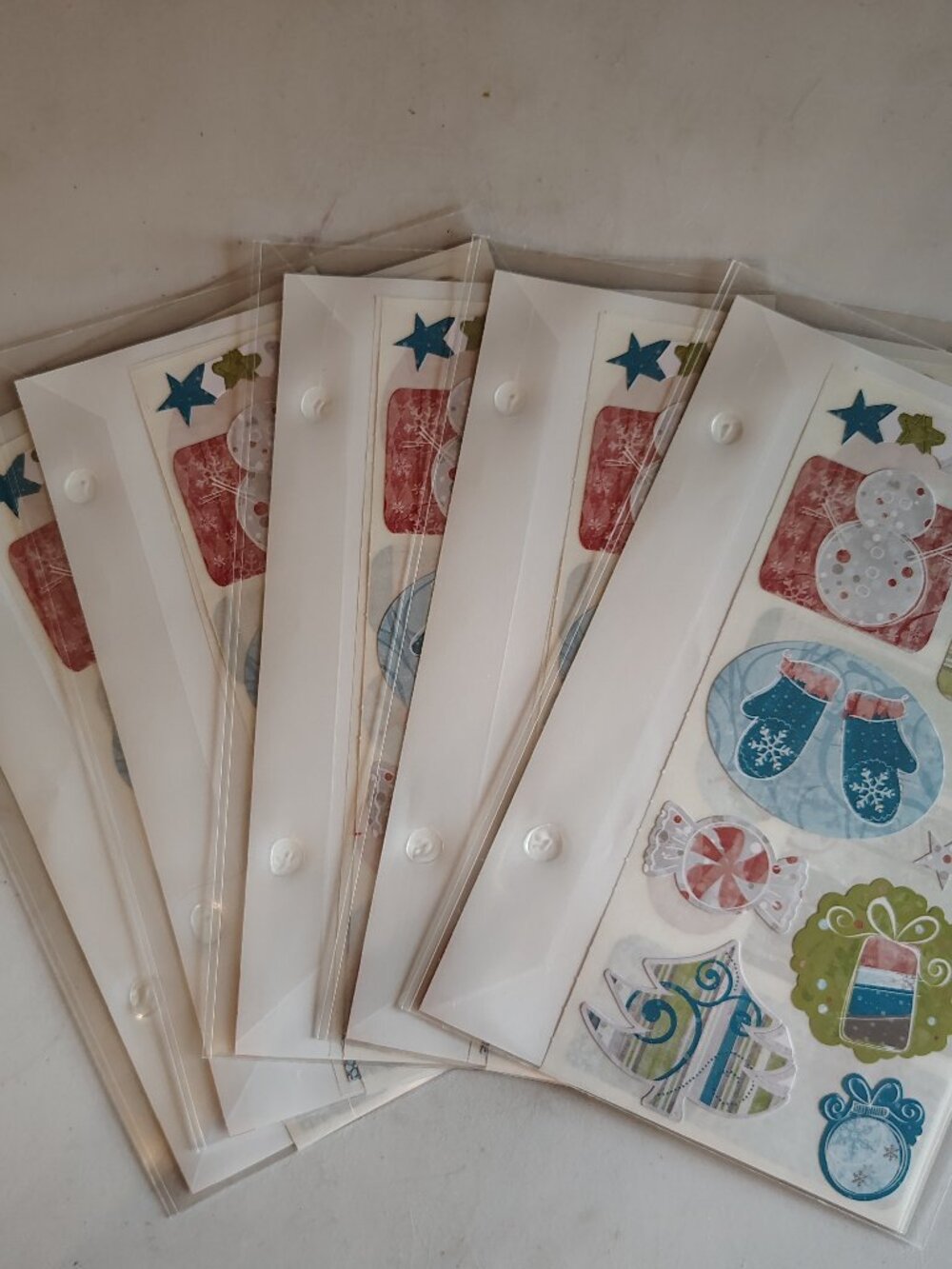 Creative Memories Holiday Stickers Open House Christmas Muted Pastels Lot Of 5